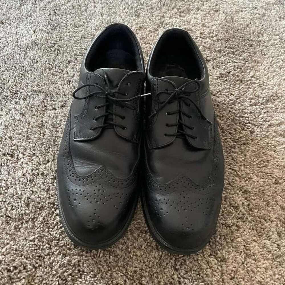 Nunn Bush Men's Black Leather Wingtip Dress Shoes Size 10.5 W Career